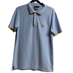Psycho Bunny Light Blue short sleeve Polo Shirt Men’s Sz 5 Medium